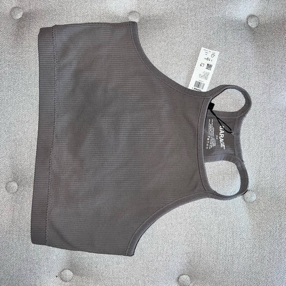 Grey seamless high crop top size -small from garage - Picture 2 of 2